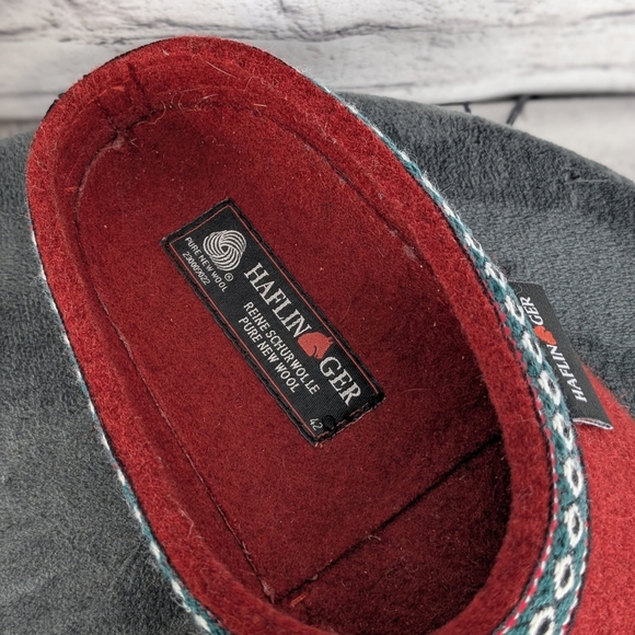 Haflinger wool GZ clog, 42, Chili / red - Picture 11 of 15